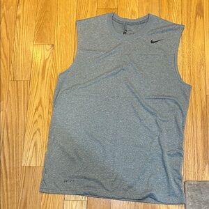 Nike Men's Gray Dri-FIT Tank Top